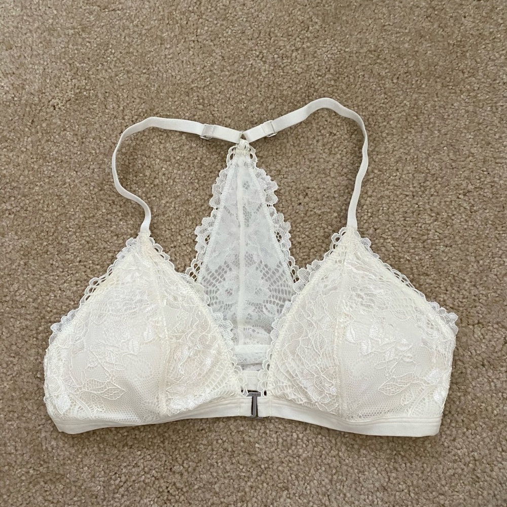 Abercrombie & Fitch white bralette